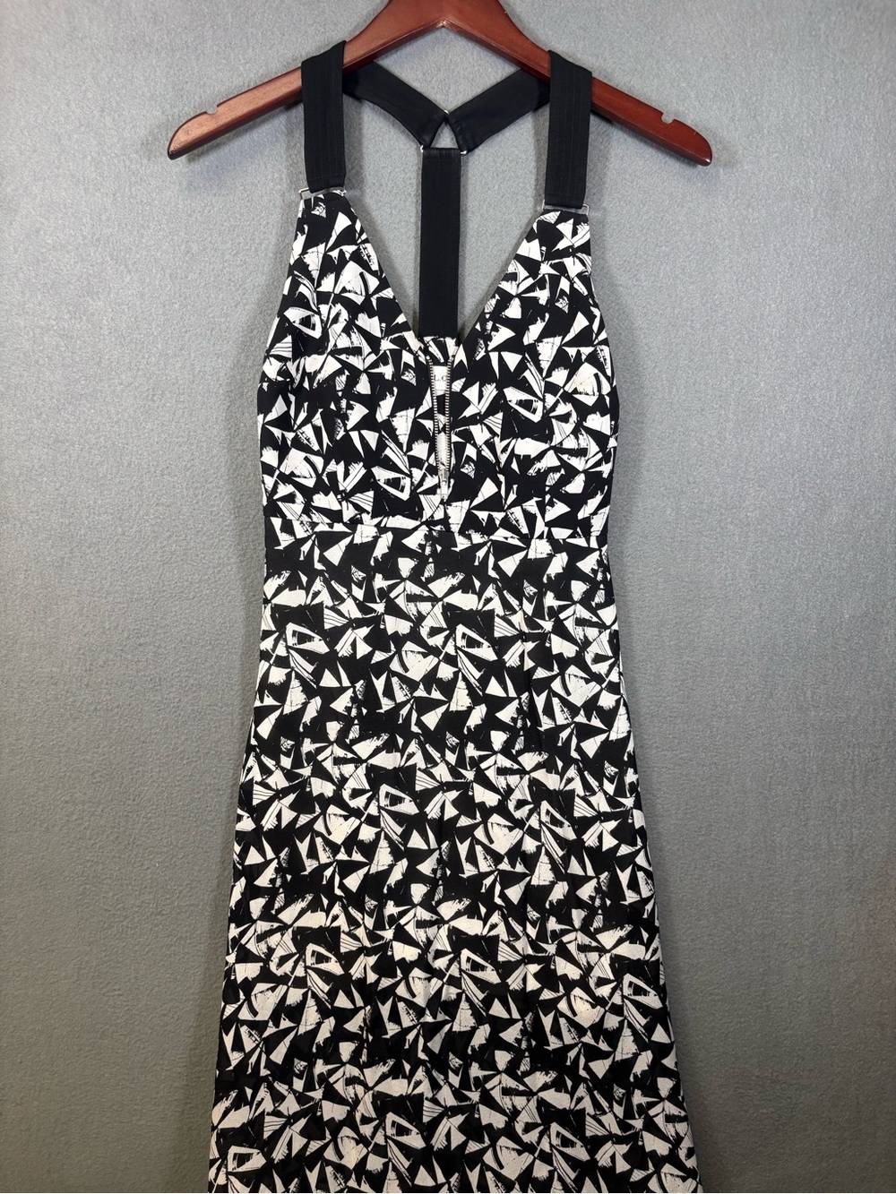 A.L.C. Patti Printed Silk V-Neck Halter Maxi Dress Sz 2
